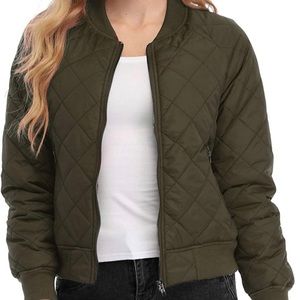 Quilted bomber jacket with pockets